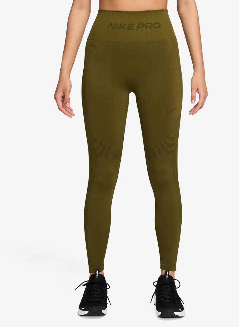 نايكي بنطلون ضيق  برو دراي فيت بدون خياطة بخصر مرتفع